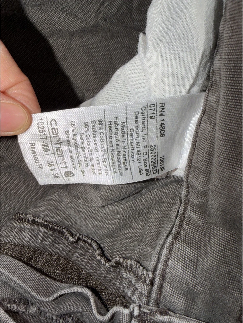 Carhartt Relaxed Fit Men's Pants Size 36x36 Brown Workwear